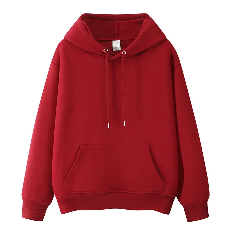 Blue Velvet Hooded Pullover Sweater for Men Women - Image 13