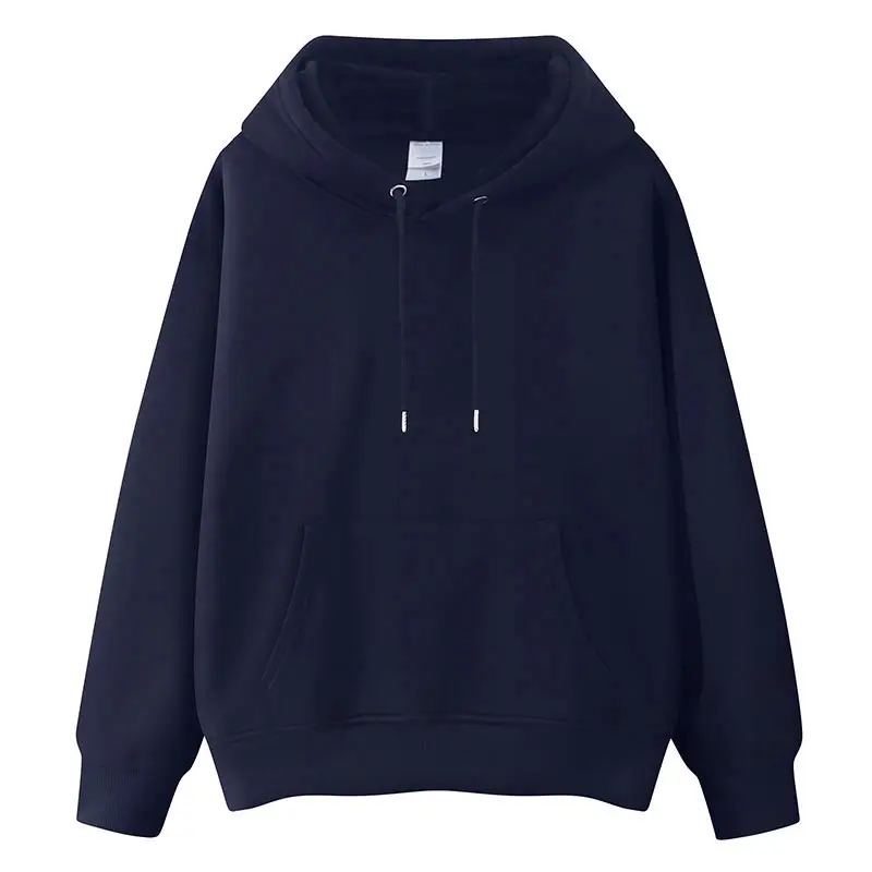Blue Velvet Hooded Pullover Sweater for Men Women - Image 14