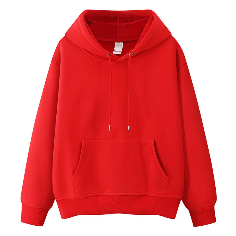 Blue Velvet Hooded Pullover Sweater for Men Women - Image 3