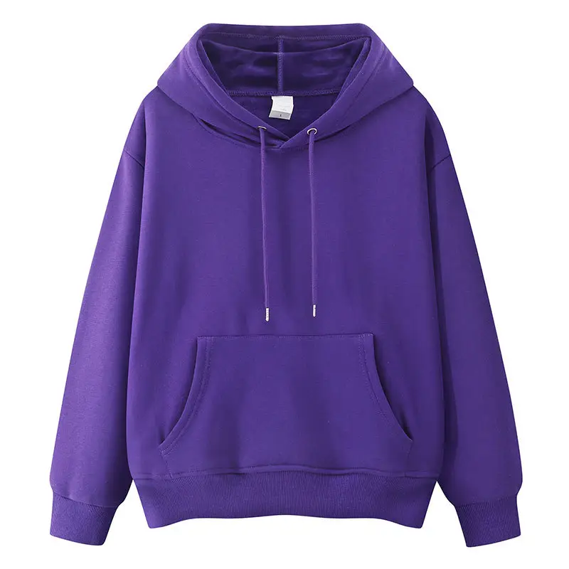 Blue Velvet Hooded Pullover Sweater for Men Women - Image 4