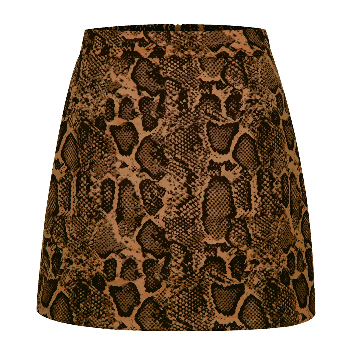 Women Suede Hip-Covering Short Skirt Navy High Waist Zipper - Image 13