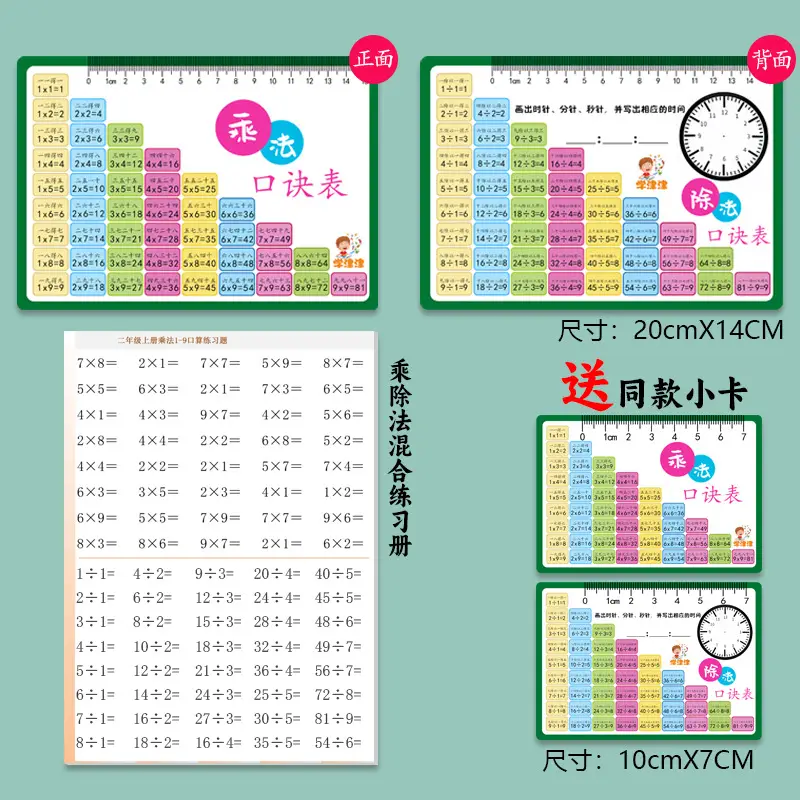 1999 Multiplication & Division Formula Table for Kids - Image 2