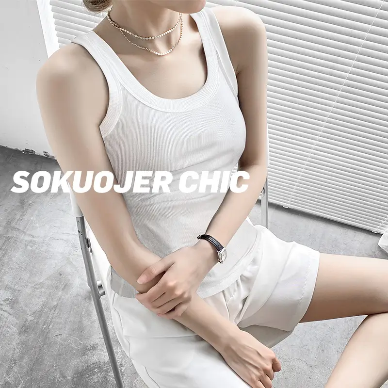 Black Cotton Anti-Glare Vest Large Women - Image 9