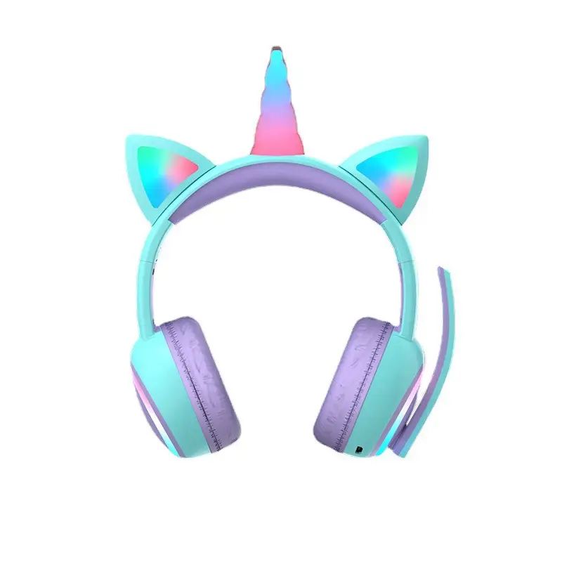 Cat Ear Unicorn Bluetooth Headset with Luminous Design - Image 5