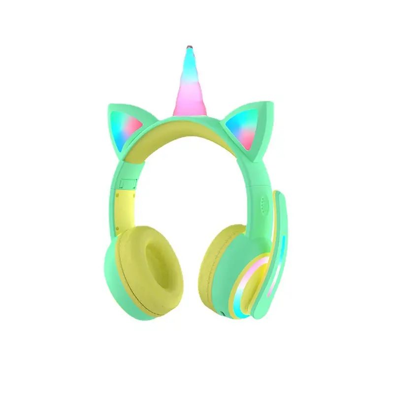 Cat Ear Unicorn Bluetooth Headset with Luminous Design - Image 6
