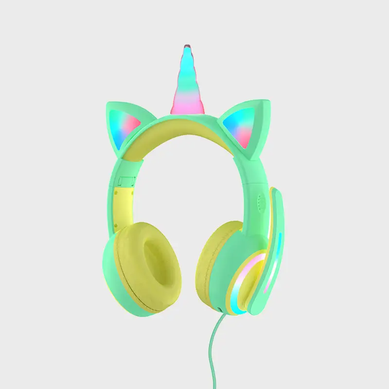 Cat Ear Unicorn Bluetooth Headset with Luminous Design - Image 3