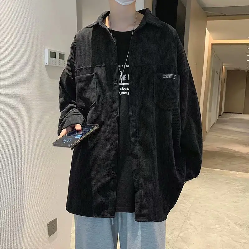2021 Men Long Sleeve Printed T-Shirt Black — feature 7