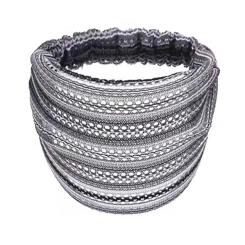 Korean Wide-Brimmed Colorful Striped Hairband for Women