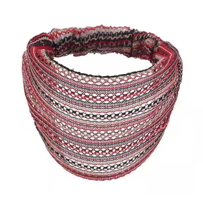 Korean Wide-Brimmed Colorful Striped Hairband for Women
