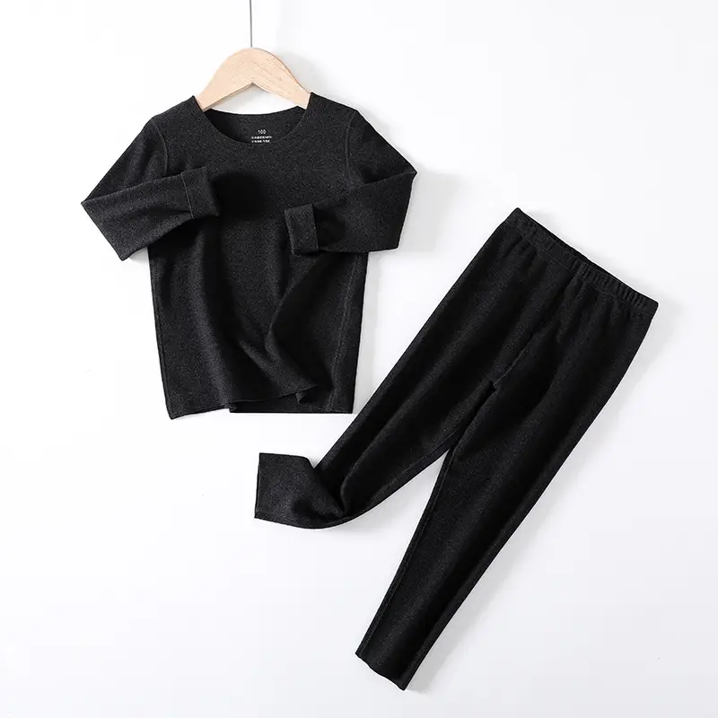 Girls Velvet Trousers Set Brown Winter Warm - Image 3