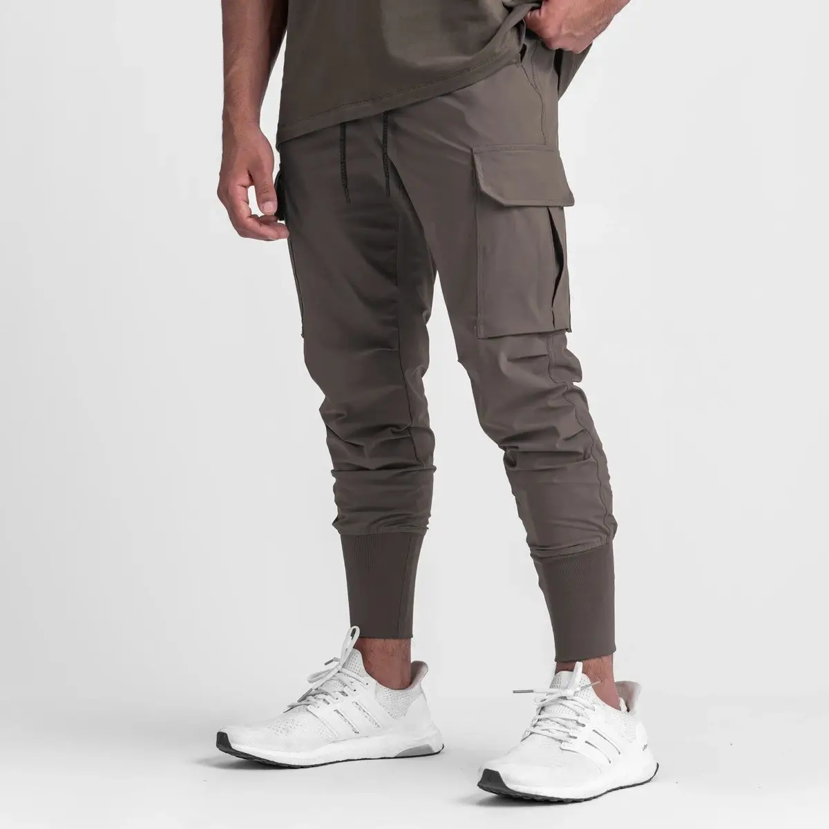 Cross-border plus size sports pants thin ankle-tied running training overalls