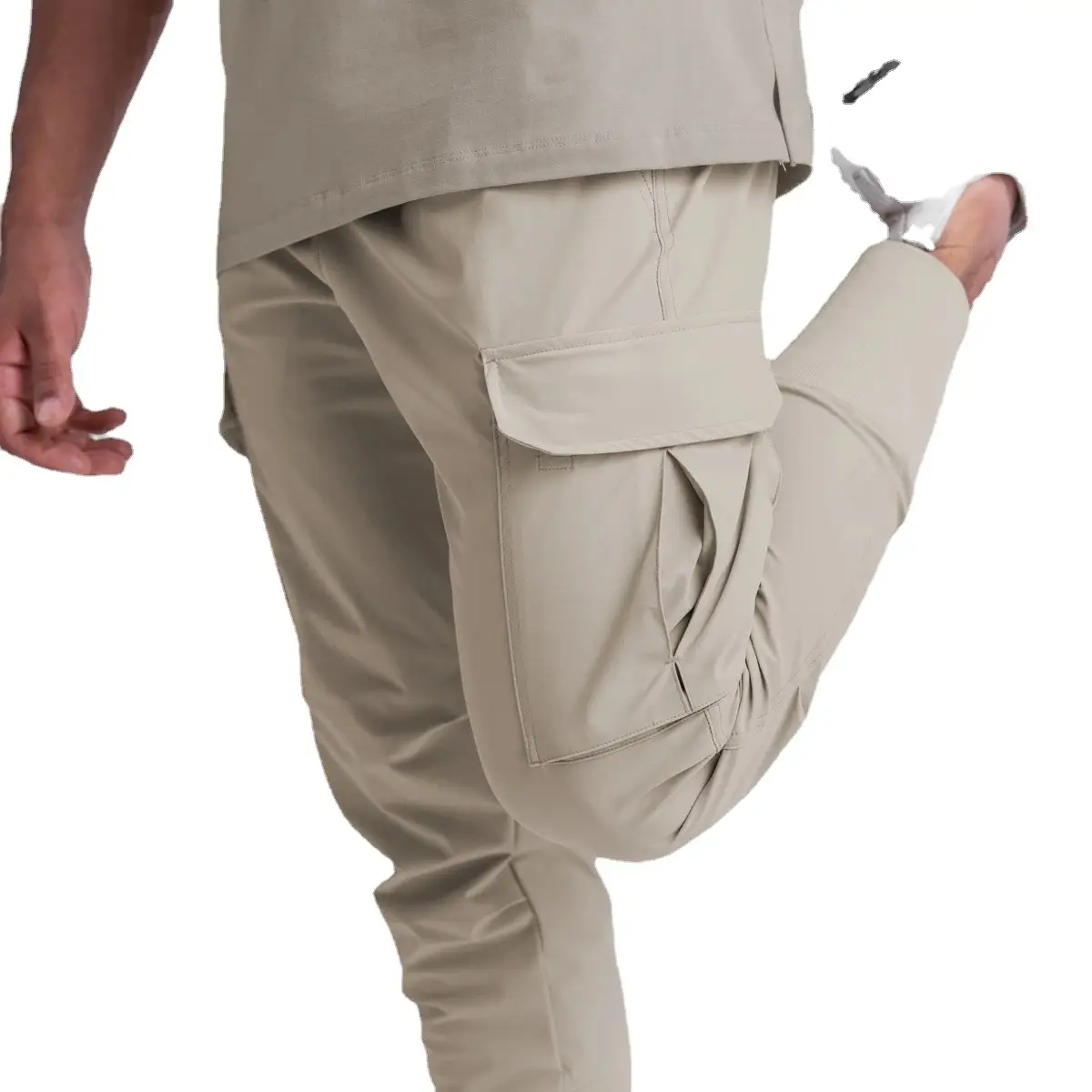 Cross-border plus size sports pants thin ankle-tied running training overalls