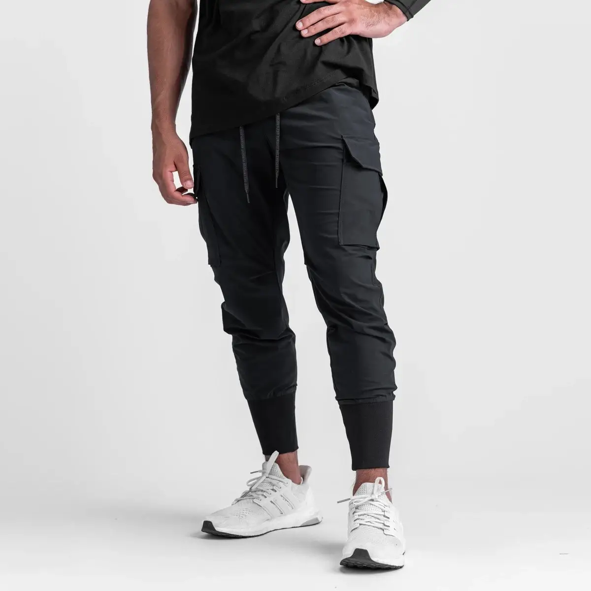 Cross-border plus size sports pants thin ankle-tied running training overalls