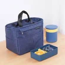 Crossbody Lunch Bag Black Oxford Cloth Large Capacity — feature 4