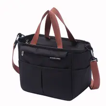 Crossbody Lunch Bag Black Oxford Cloth Large Capacity — feature 7