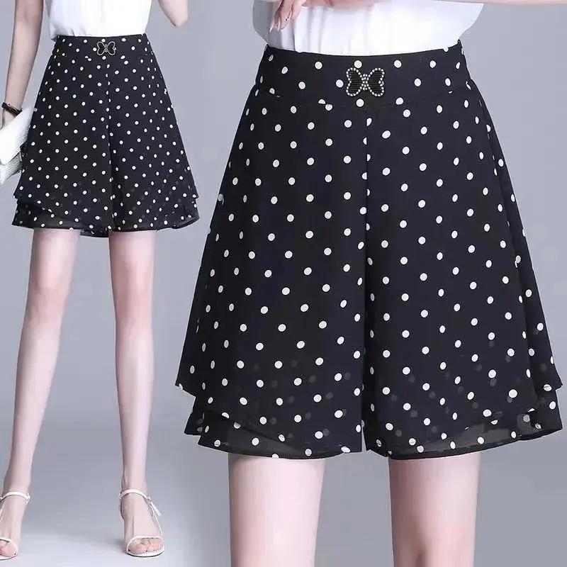 Black Chiffon Wide Leg Pants High Waist Slimming 2026 - Image 5