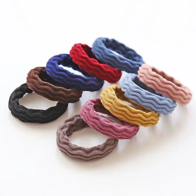 Korean-style Hair Rings Women Black Thickened High Elastic
