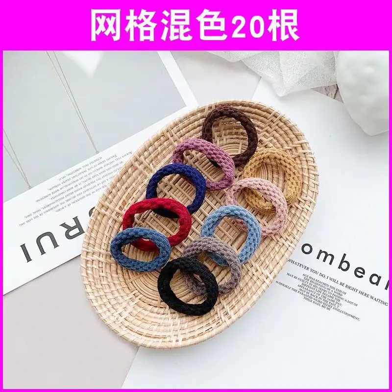 Korean-style Hair Rings Women Black Thickened High Elastic
