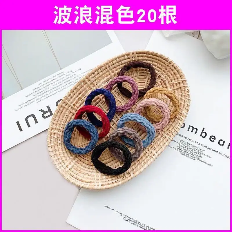 Korean-style Hair Rings Women Black Thickened High Elastic