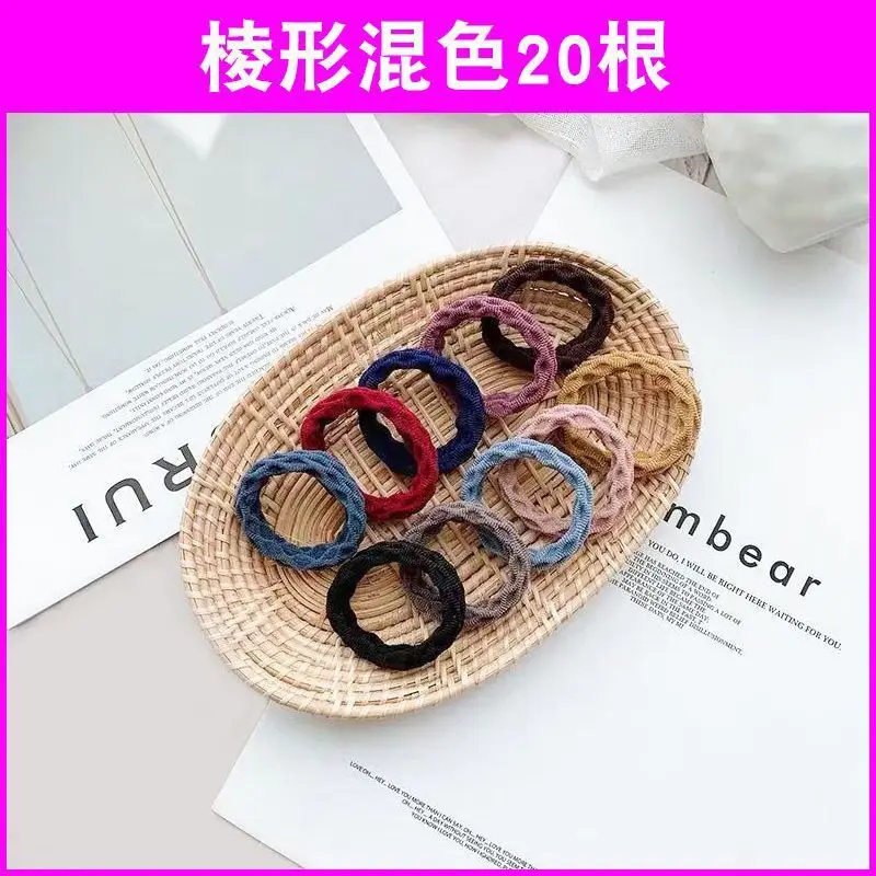 Korean-style Hair Rings Women Black Thickened High Elastic