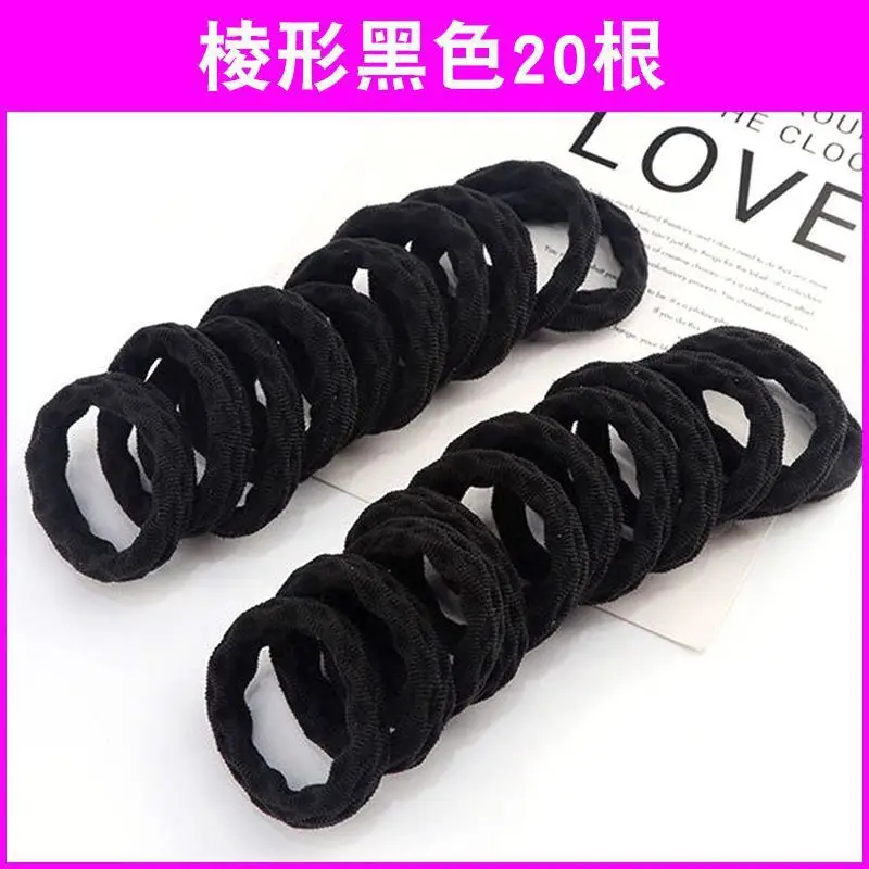 Korean-style Hair Rings Women Black Thickened High Elastic