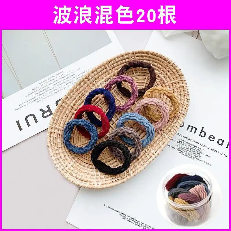 Korean-style Hair Rings Women Black Thickened High Elastic