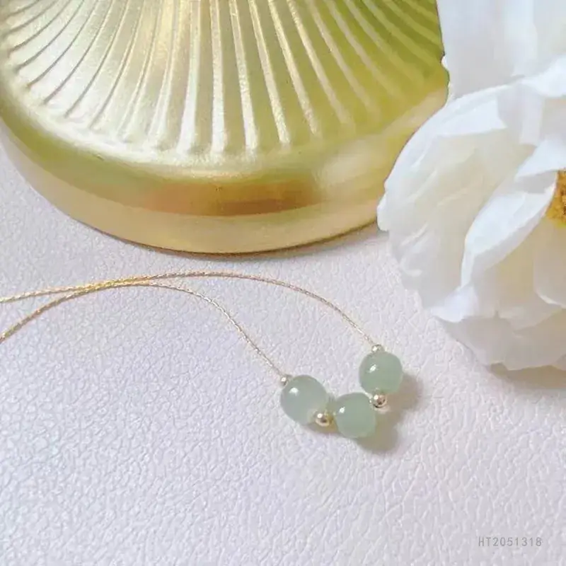 Guan Yu 18K Gold Hetian Jade Pendant Necklace - Image 2