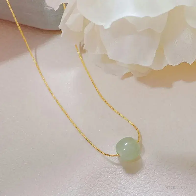 Guan Yu 18K Gold Hetian Jade Pendant Necklace - Image 7