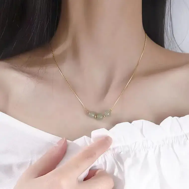 Guan Yu 18K Gold Hetian Jade Pendant Necklace - Image 8
