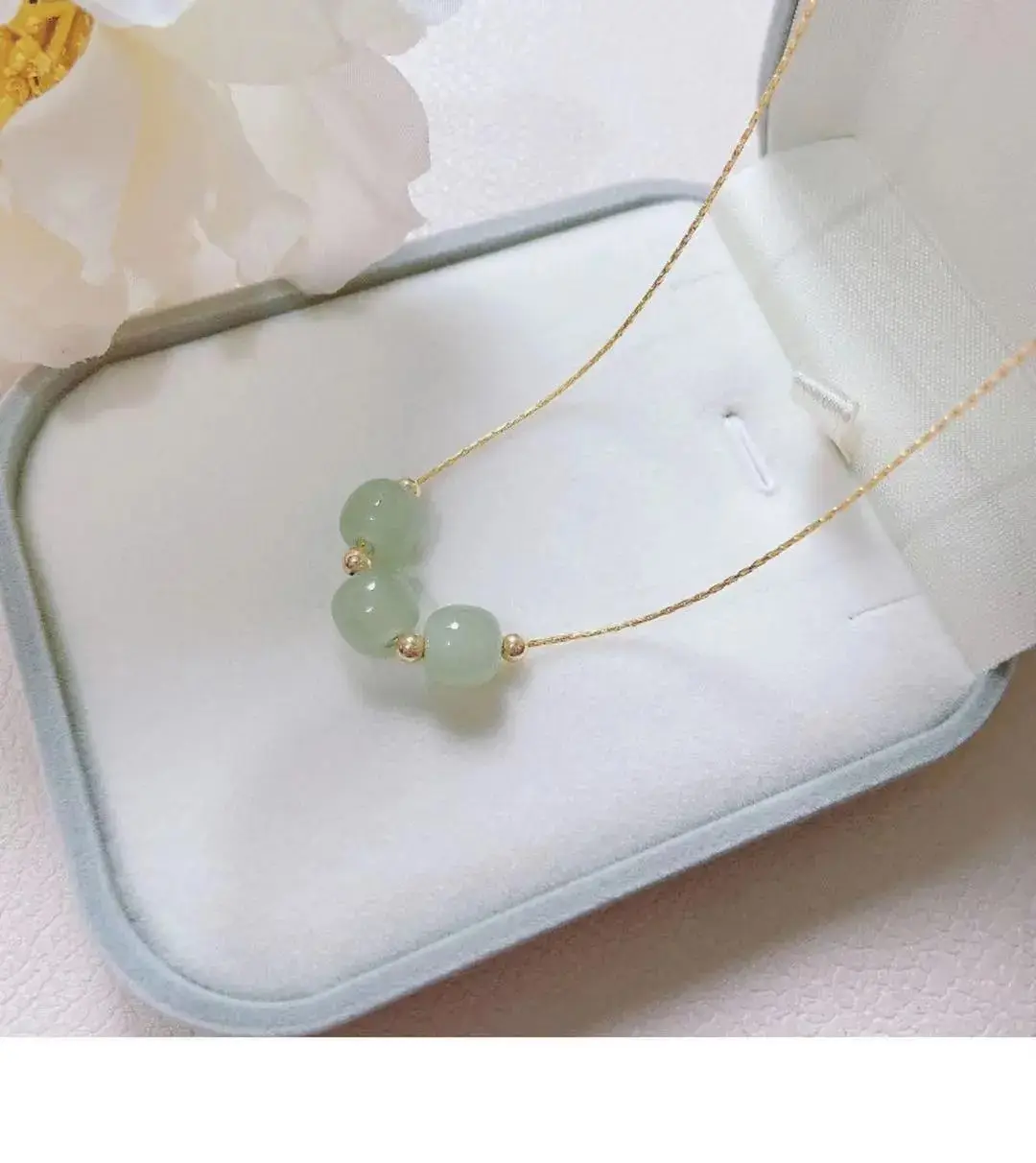 Guan Yu 18K Gold Hetian Jade Pendant Necklace — feature 11