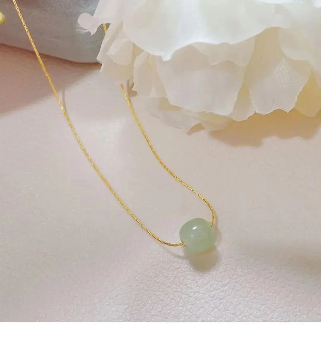 Guan Yu 18K Gold Hetian Jade Pendant Necklace — feature 12