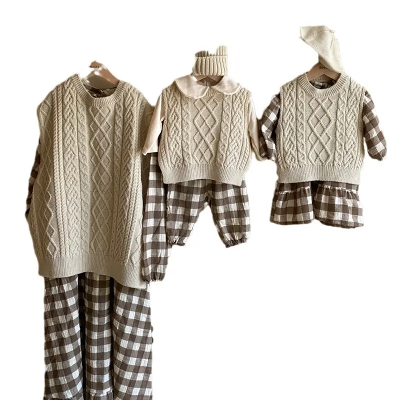 Korean Style Knitted Vest for Baby Girls White - Image 8