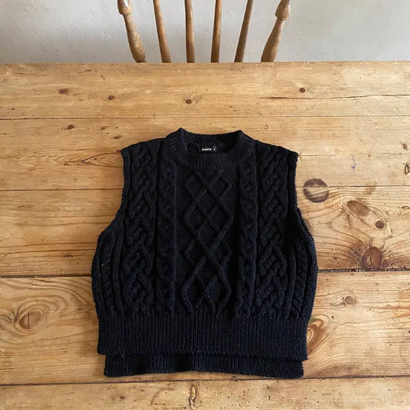 Korean Style Knitted Vest for Baby Girls White - Image 3
