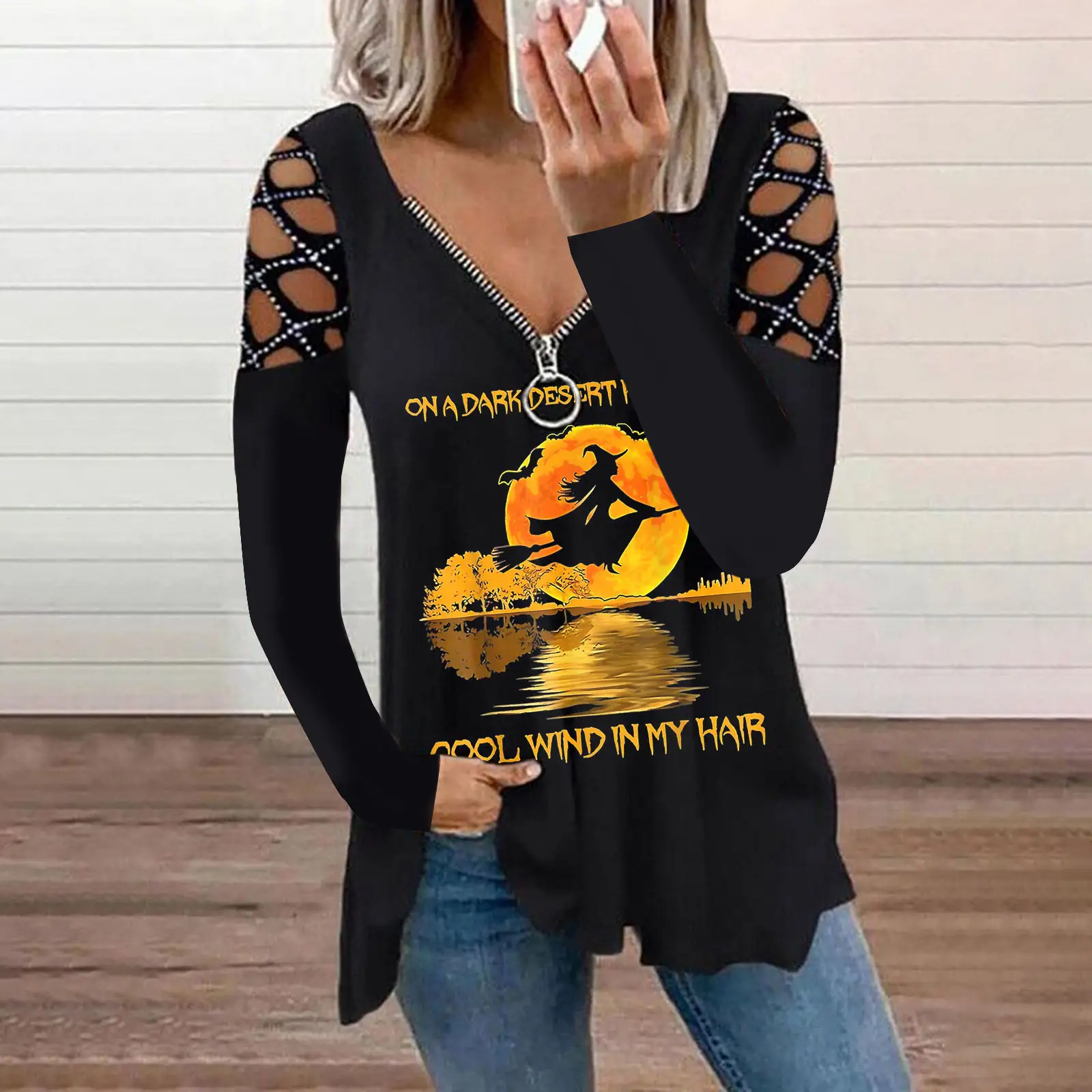 2021 Cat Embroidered V-Neck Long Sleeve Jacket for Women - Image 5