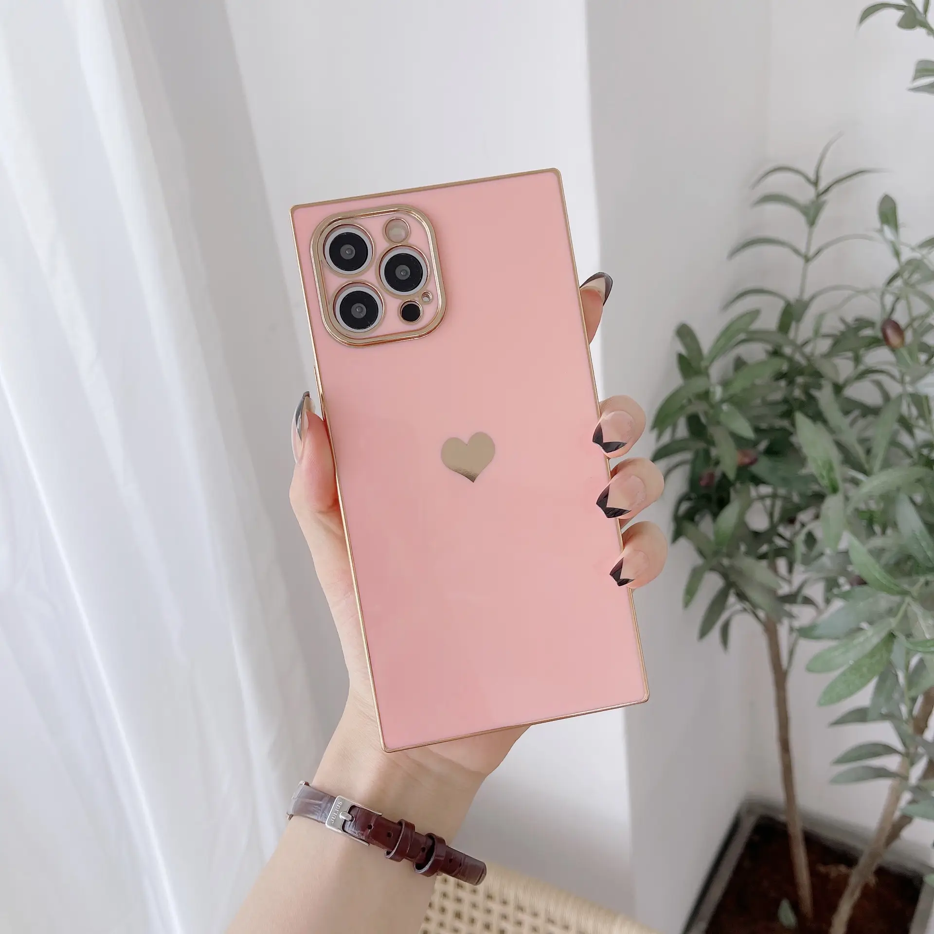 Yellow Apple 16Promax Phone Case with Love Design - Image 3