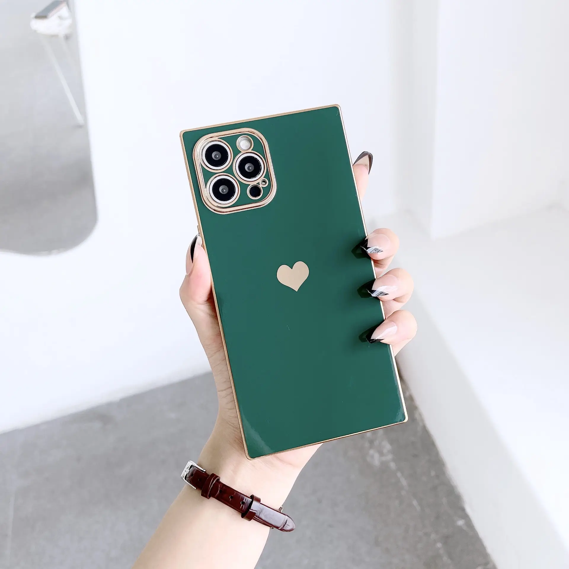 Yellow Apple 16Promax Phone Case with Love Design - Image 5