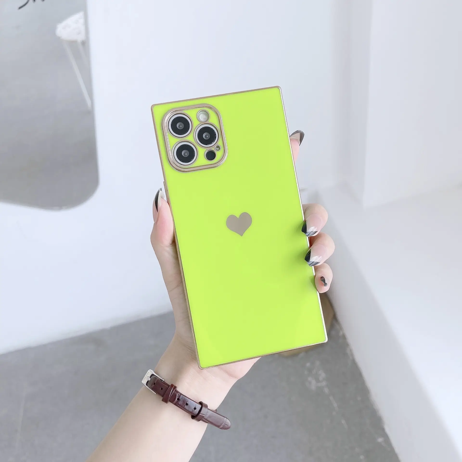 Yellow Apple 16Promax Phone Case with Love Design - Image 9