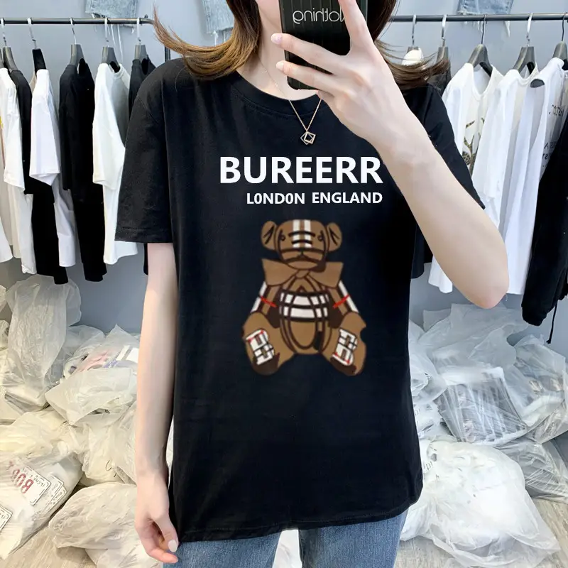 Women 2025 T-Shirt Burberry London England Bear Print - Image 10