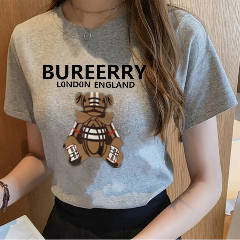 Women 2025 T-Shirt Burberry London England Bear Print — feature 3