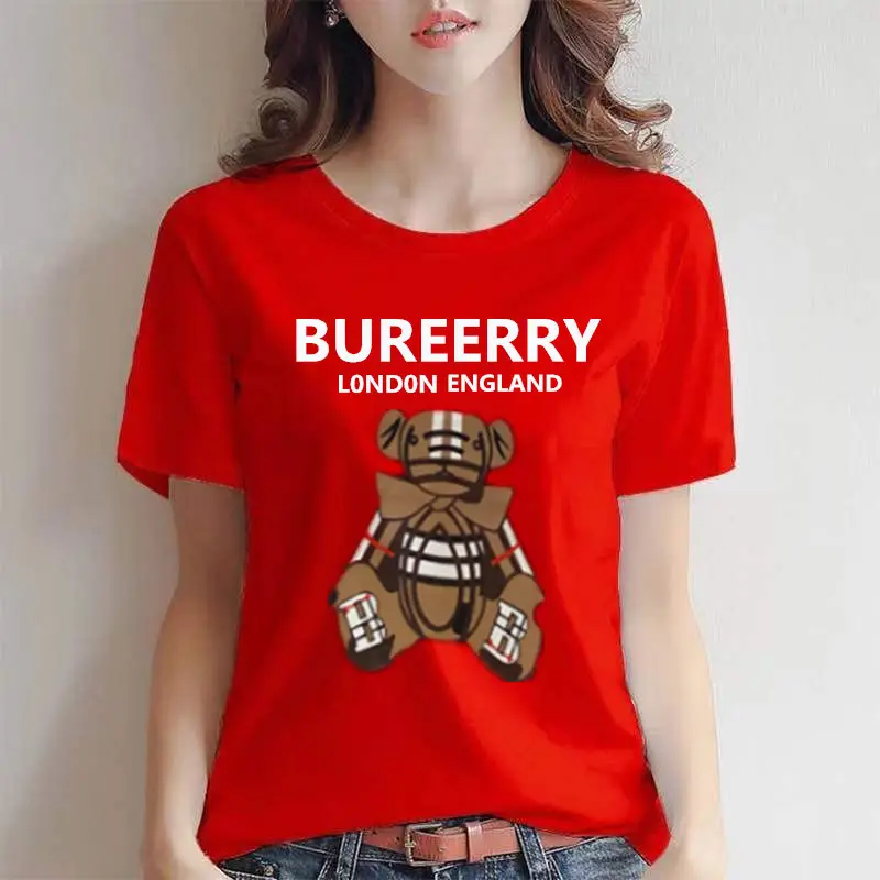 Women 2025 T-Shirt Burberry London England Bear Print — feature 6