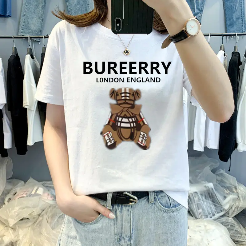 Women 2025 T-Shirt Burberry London England Bear Print - Image 3