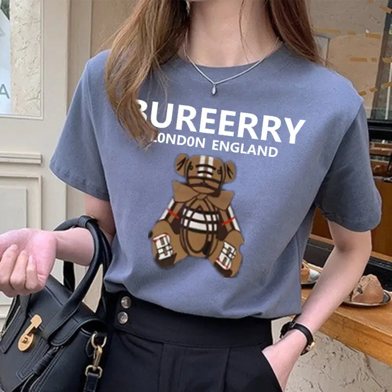 Women 2025 T-Shirt Burberry London England Bear Print - Image 8