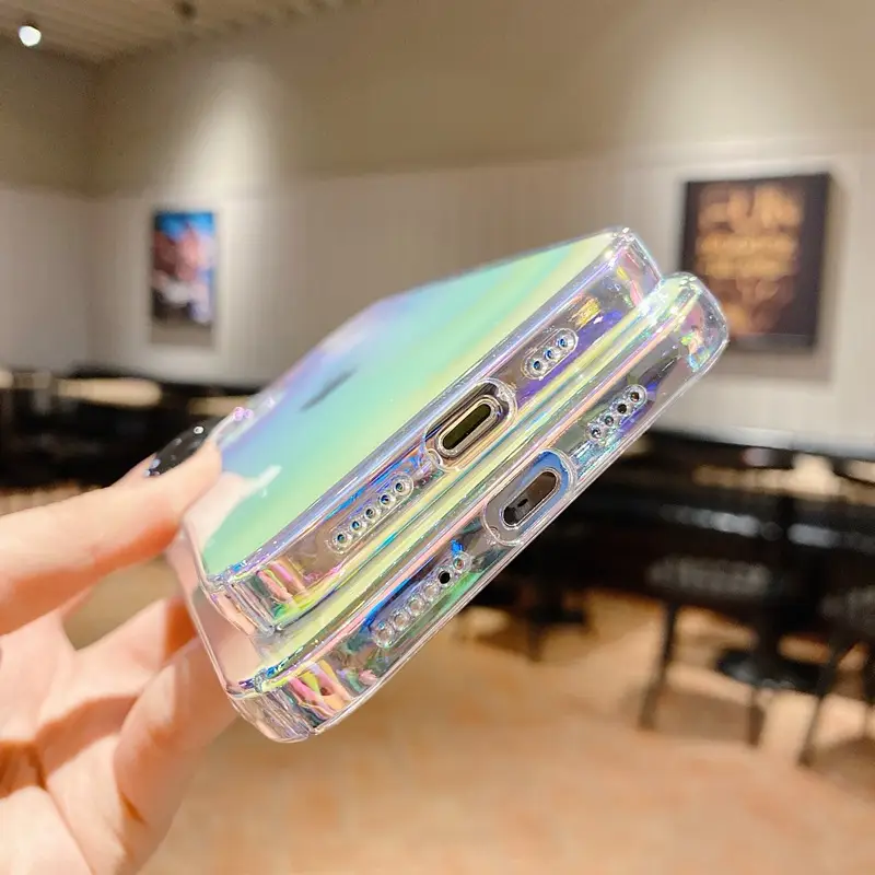 Rainbow Clear iPhone 15+14+13 Mobile Case - Image 4