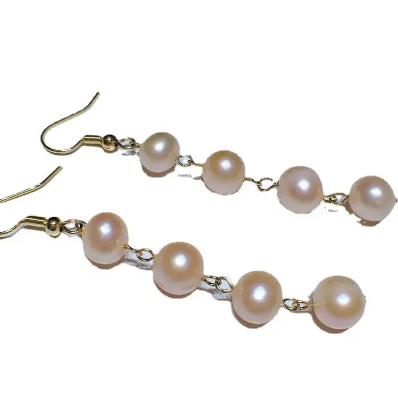 2021 Freshwater Pearl Ear Hooks for Women 8-9mm