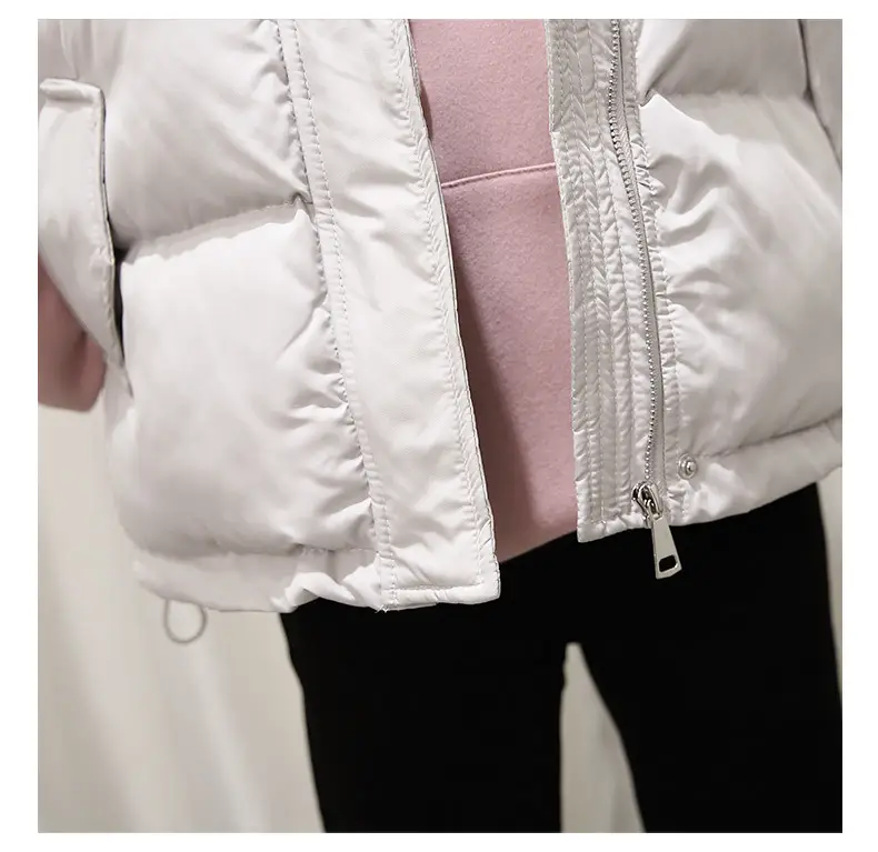 Women Pink Hooded Puffer Vest Coat Autumn Winter — feature 11