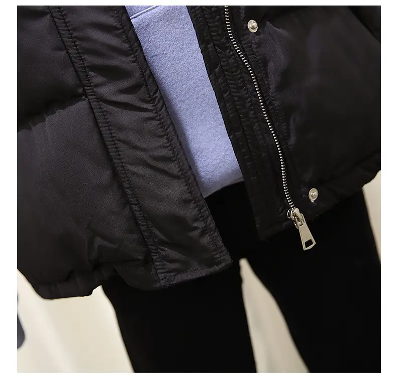 Women Pink Hooded Puffer Vest Coat Autumn Winter — feature 20