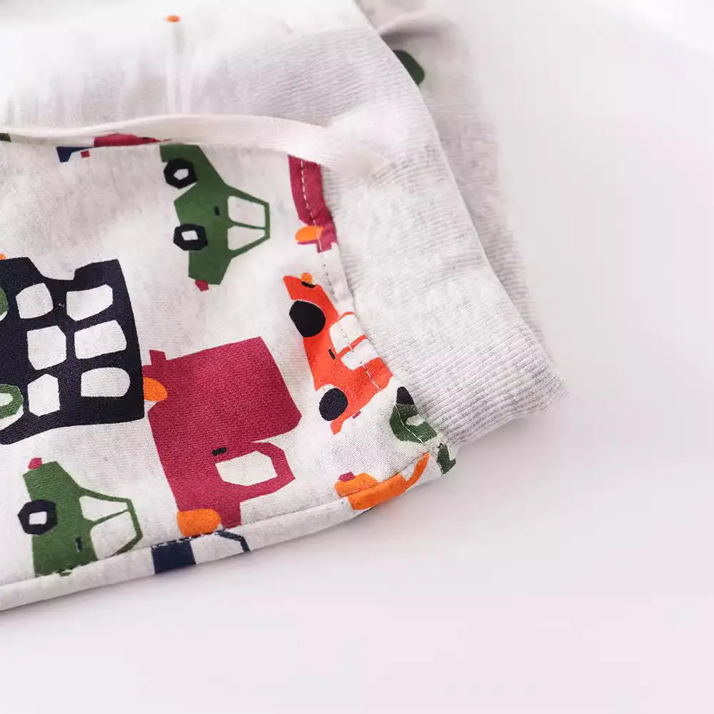 Children's Car Print Sweatpants Winter Long Pants