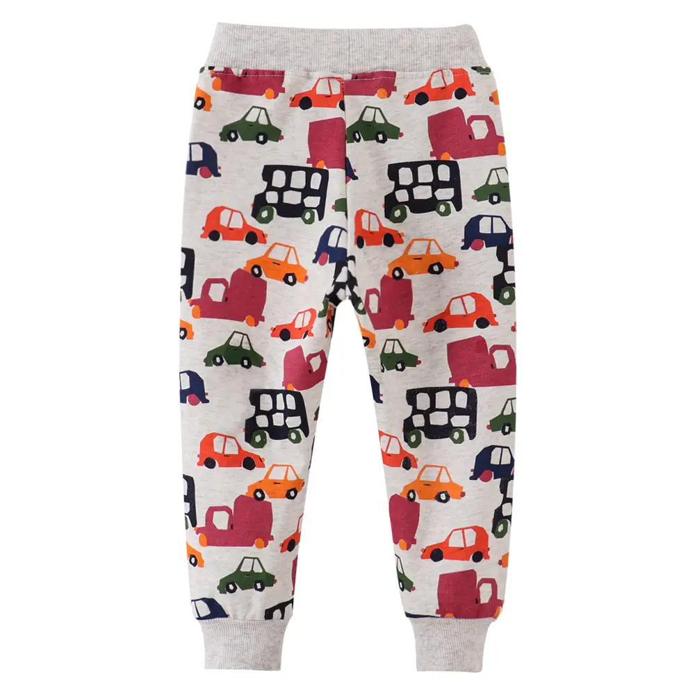 Children's Car Print Sweatpants Winter Long Pants