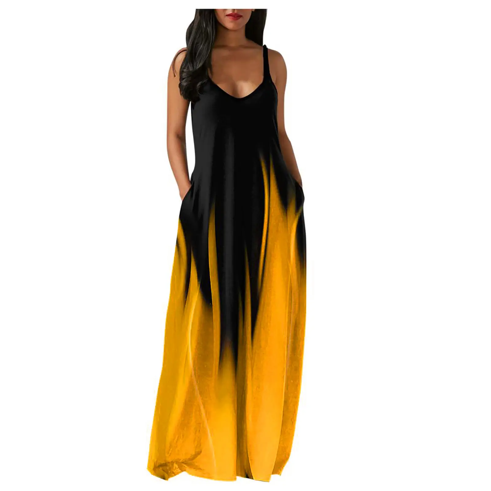 2021 Summer Slim Fit Gradient Printed Sling Skirt - Image 14