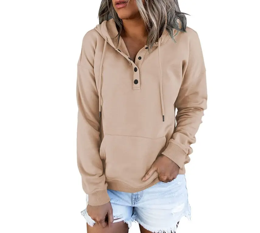 Women Pink Hooded Sweatshirt Large Cotton Pullover - Image 8